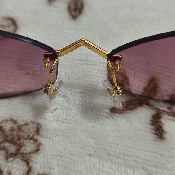 Cartier Purple Polygonal Frameless Sunglasses - Picture 6 of 10